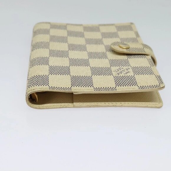 LOUIS VUITTON Damier Azur Agenda PM Day Planner Cover R20706 LV Auth ki5735 - Picture 7 of 16